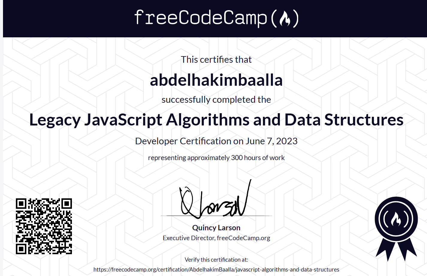 FreecCodeCamp Javascript certificate